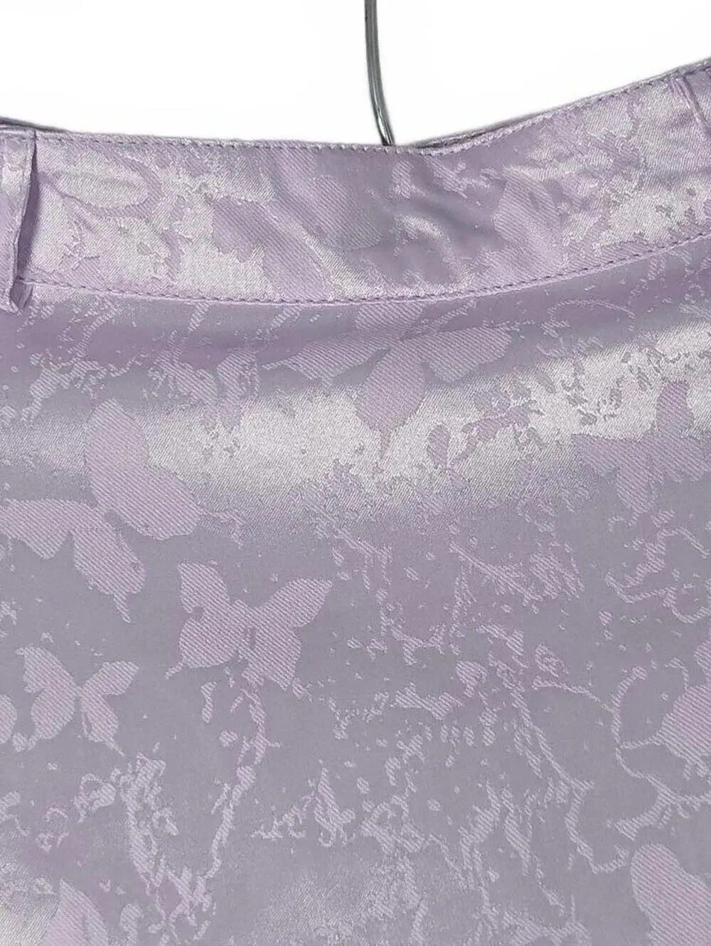 Mamore 3XL Lavender Satin Dog Dress with White Lace Trim
